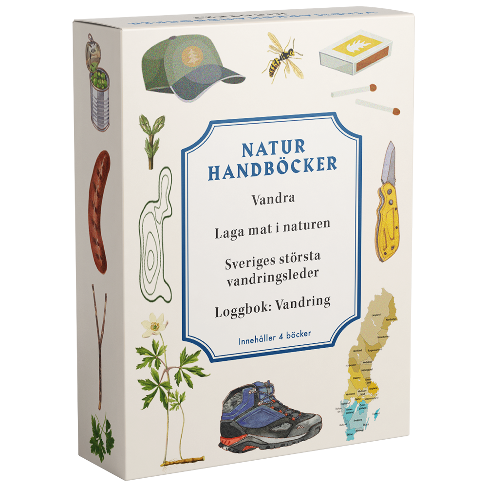 NATURHANDBÖCKER: Vandra, Laga mat i naturen, Sveriges största vandringsleder, Loggbok: Vandring